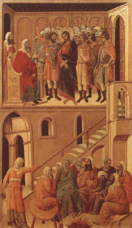 Duccio di Buoninsegna Peter-s First Denial of Christ Before the High Priest Annas Norge oil painting art